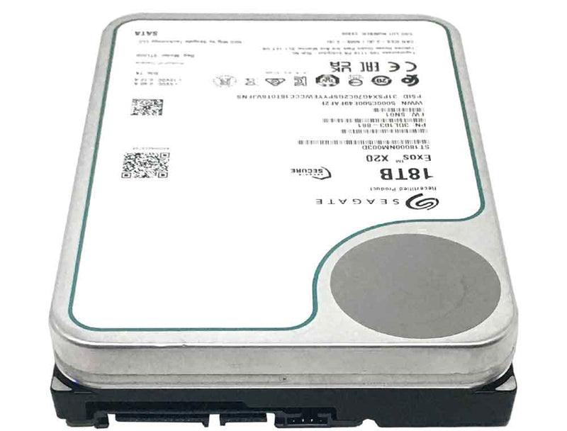 Seagate Exos X20 ST18000NM003D 18TB 7200RPM SATA 6Gb/s 256MB Cache CMR 3.5-Inch Enterprise Hard Drive (Factory Refurbished) - 2 Year Warranty