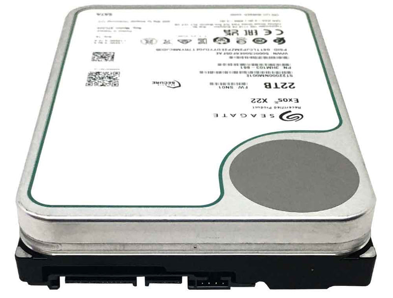 Seagate Exos X22 ST22000NM001E 22TB 7200RPM SATA 6Gb/s 256MB Cache CMR 3.5-Inch Enterprise Hard Drive (Certified Refurbished) - 5 Year Warranty