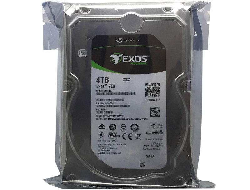 Seagate EXOS ST4000NM0035 4TB 7200RPM 128MB Cache 512n SATA 6.0Gb/s 3.5" Internal Enterprise Hard Drive (Renewed) - 5 Year Warranty