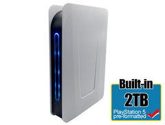Avolusion PRO-T5 Series 2TB USB 3.0 External Gaming Hard Drive for PS4 / PS5 Game Console (White) - 2 Year Warranty