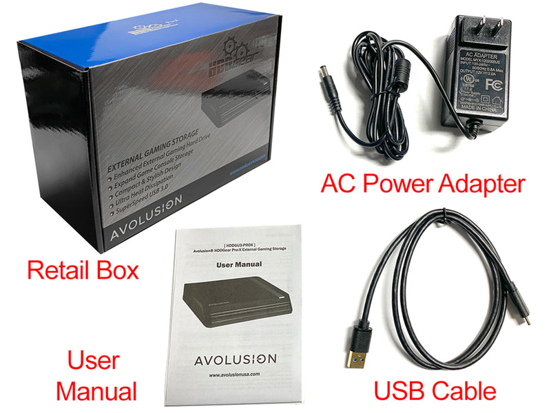 Avolusion PRO-X USB 3.0 External Hard Drive for WindowsOS Desktop PC / Laptop (Black) - 2 Year Warranty